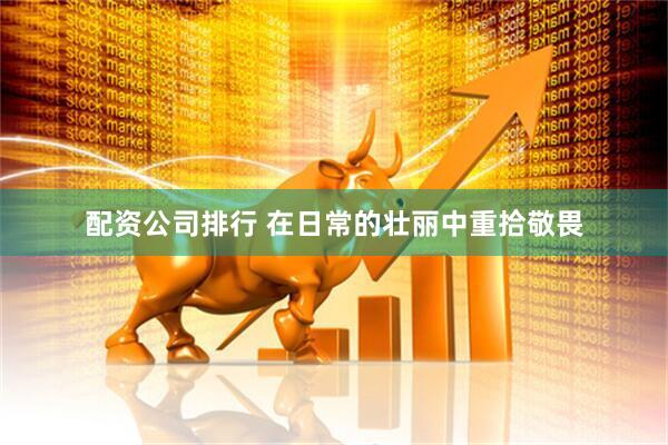 配资公司排行 在日常的壮丽中重拾敬畏